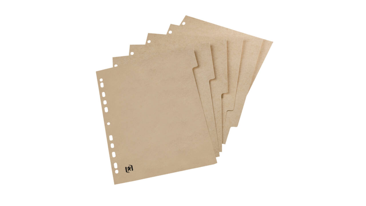 Tabbladen Oxford Touareg 11-gaats 6-delig naturel karton