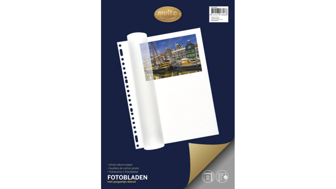 Interieur Multo fotobladen A4 23-gaats met dekvel wit 20 vel
