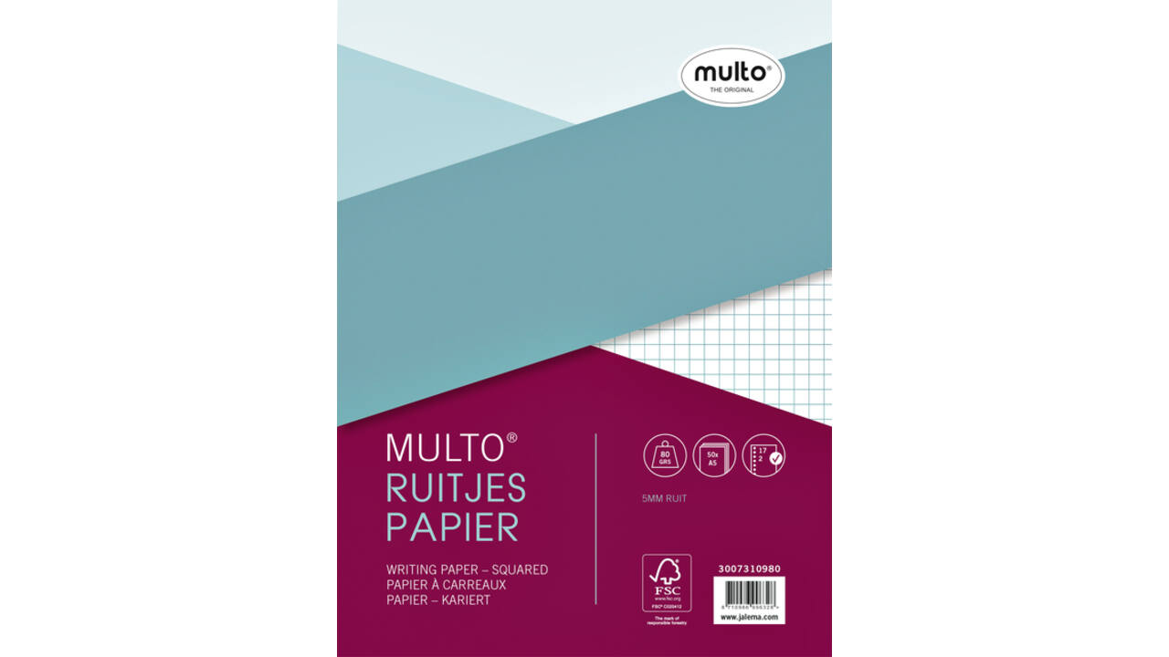 Interieur Multo 17-gaats ruit 5mm 80gr 50 vel
