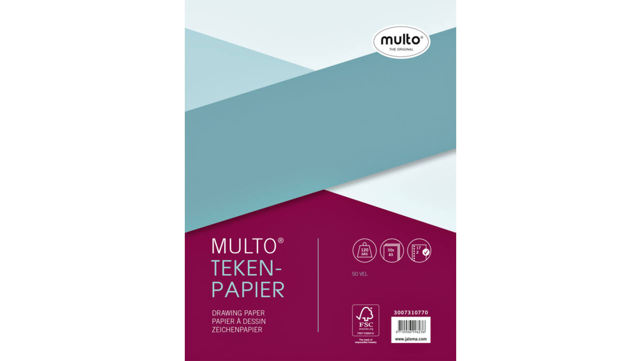 Interieur Multo 17-gaats tekenpapier 120gr 50 vel