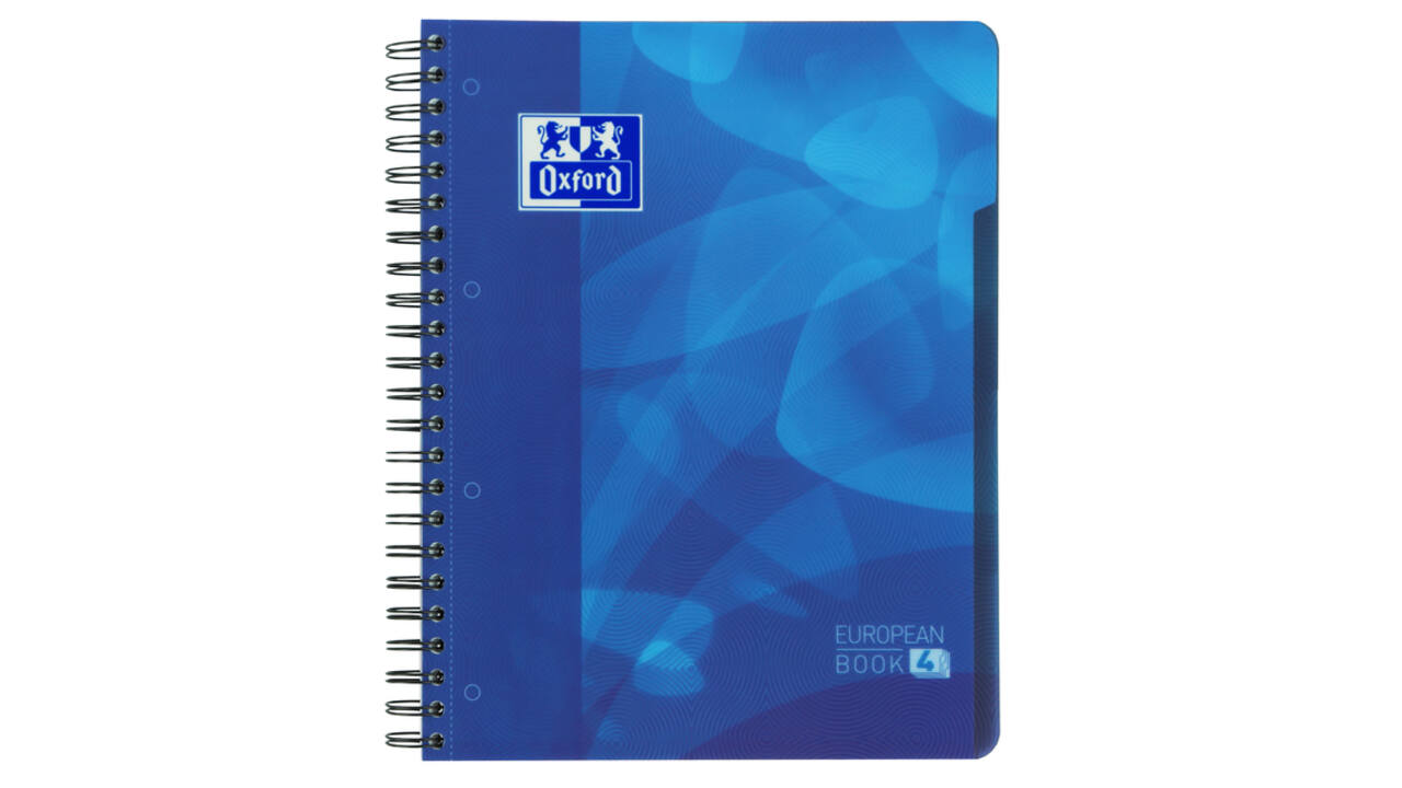 Projectboek Oxford School A4+ lijn 4-gaats 240 pagina's 80gr blauw
