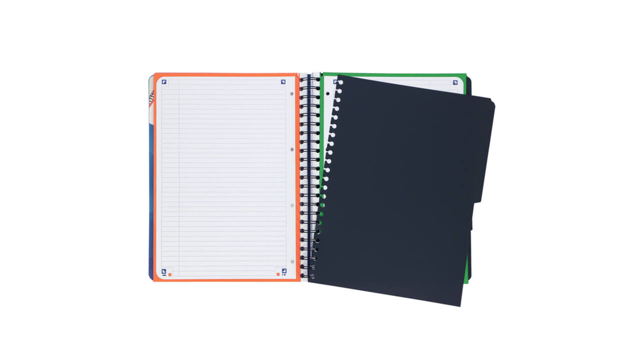 Projectboek Oxford School A4+ lijn 4-gaats 240 pagina's 80gr blauw