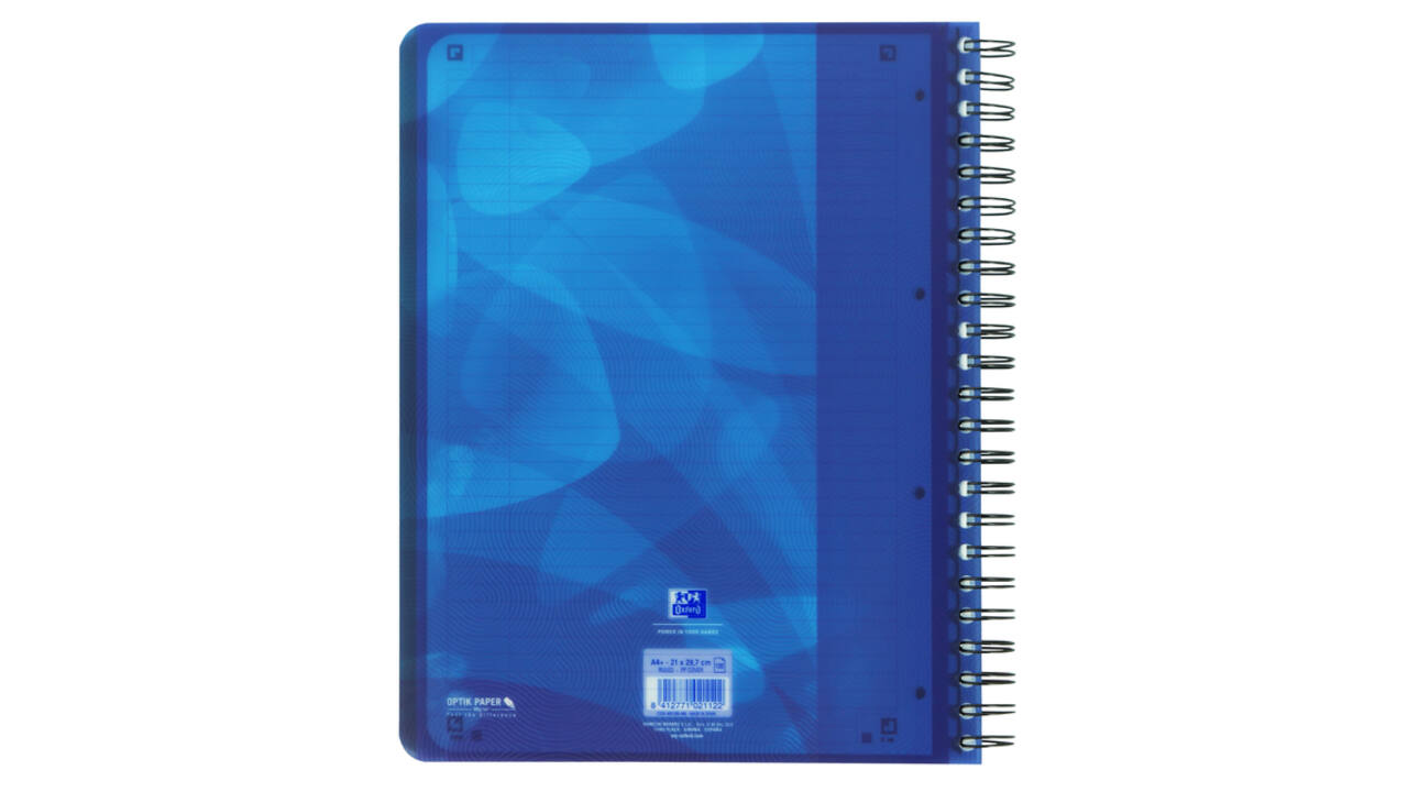Projectboek Oxford School A4+ lijn 4-gaats 240 pagina's 80gr blauw