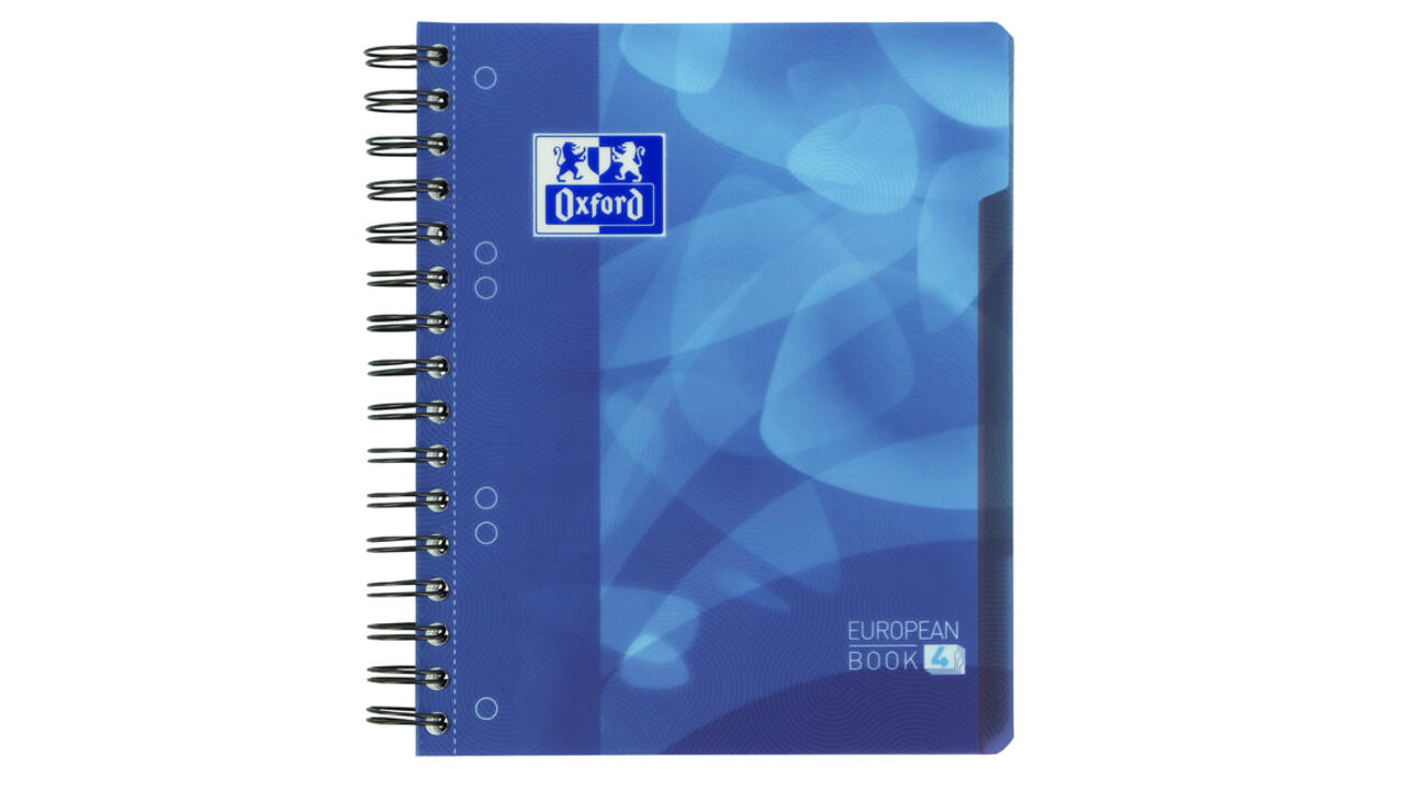 Projectboek Oxford School A5+ lijn 6-gaats 240 pagina's 80gr blauw