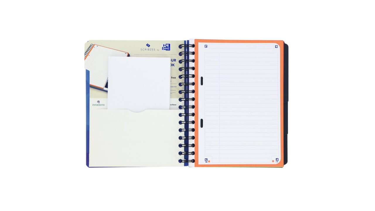 Projectboek Oxford School A5+ lijn 6-gaats 240 pagina's 80gr blauw