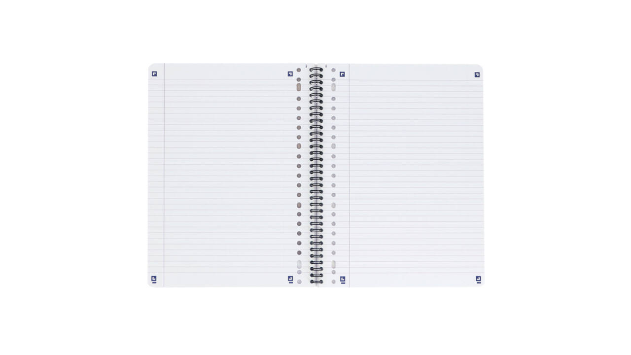 Collegeblok Oxford School A4+ lijn 23-gaats 160 pagina's 80gr zwart