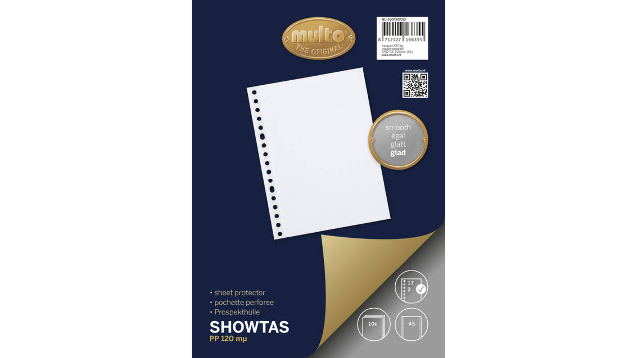 Showtas Multo A5 17-gaats PP 0.14mm glad 10 stuks
