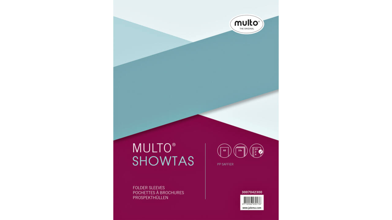 Showtas Multo A3 23-gaats PP 0.08mm dwars 10 stuks
