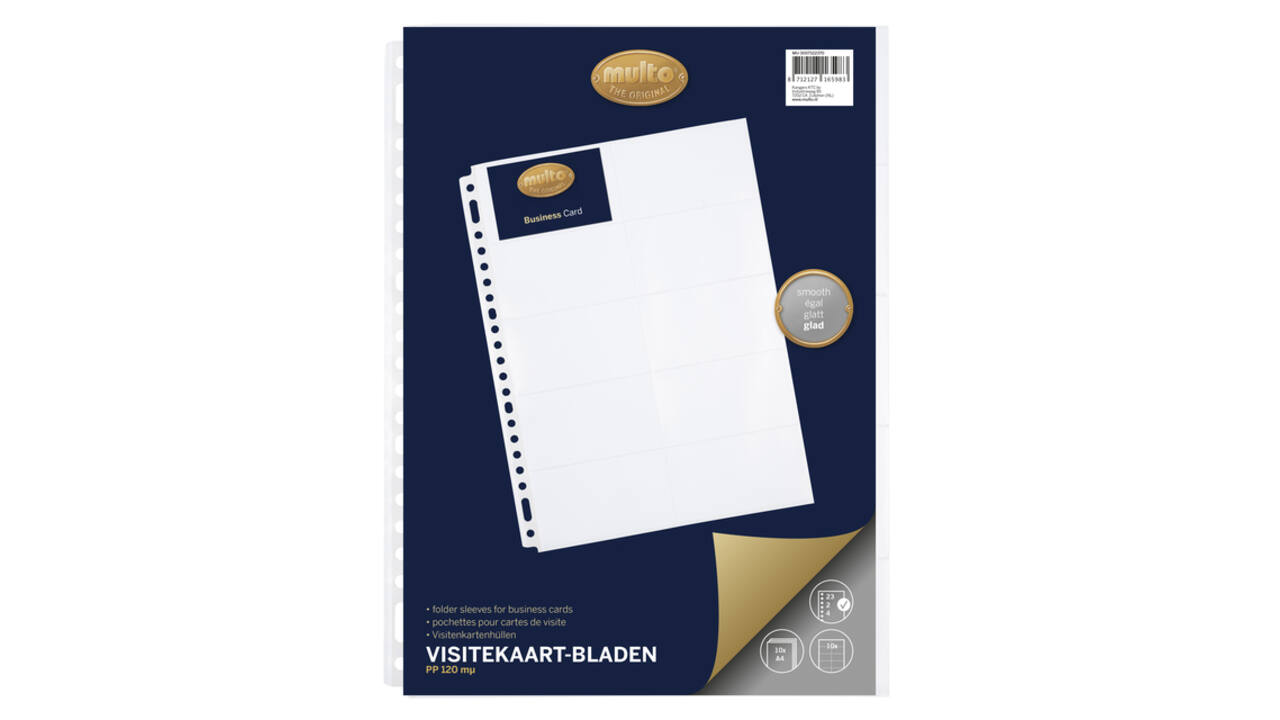 Showtas Multo 23-gaats A4 235x312mm PP voor 10 visitekaartjes 10 stuks