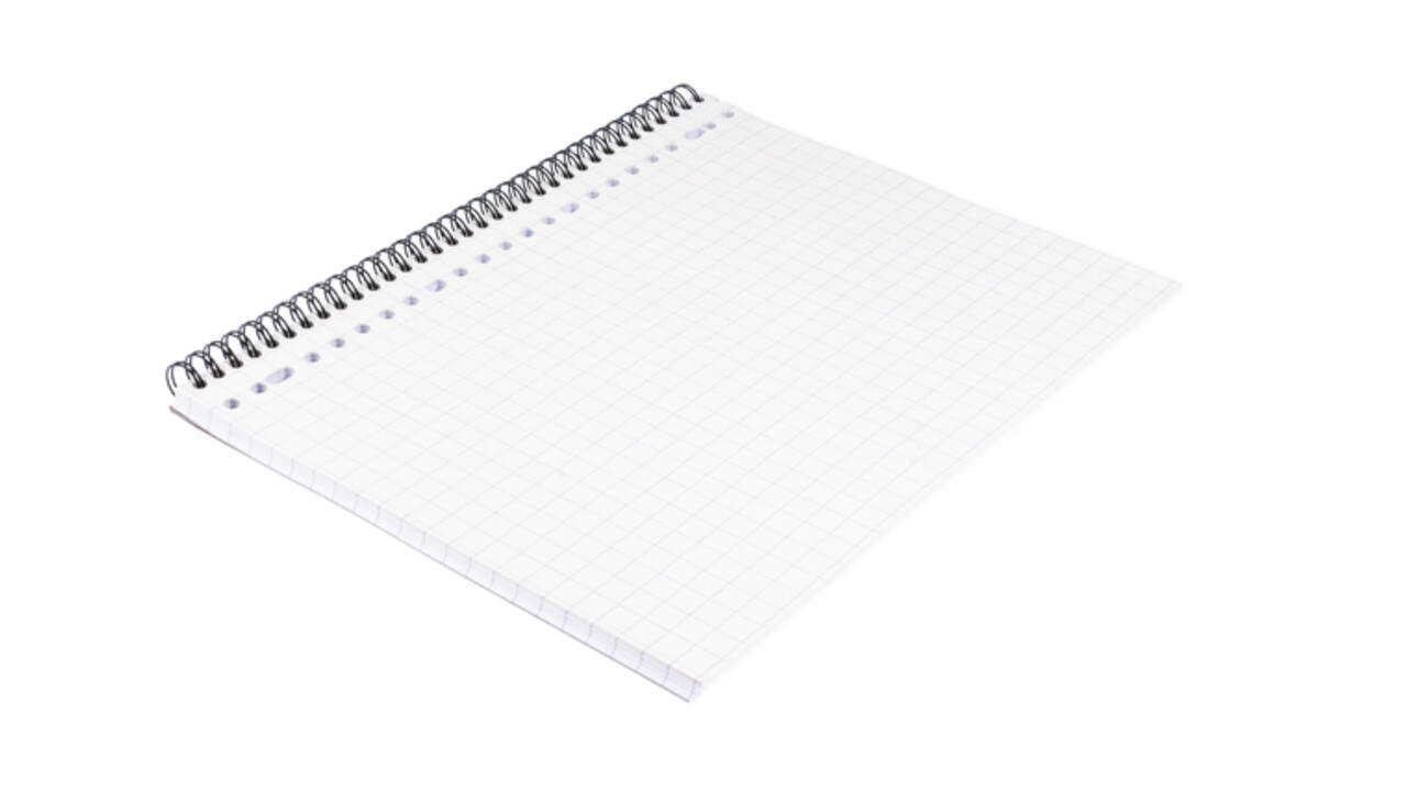 Collegeblok Multo A4 ruit 10x10mm 23-gaats 160 pagina's 80gr wit