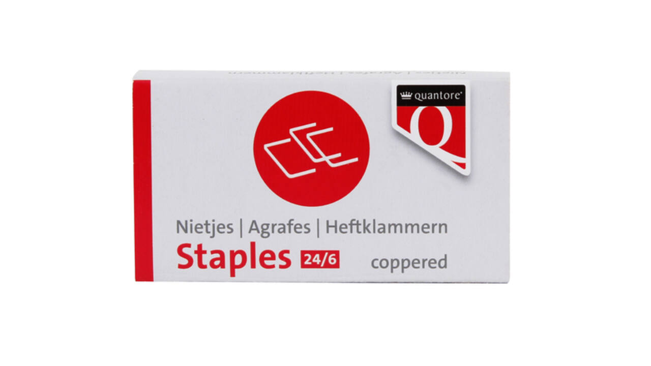 Nieten Quantore 24/6 verkoperd 1000 stuks