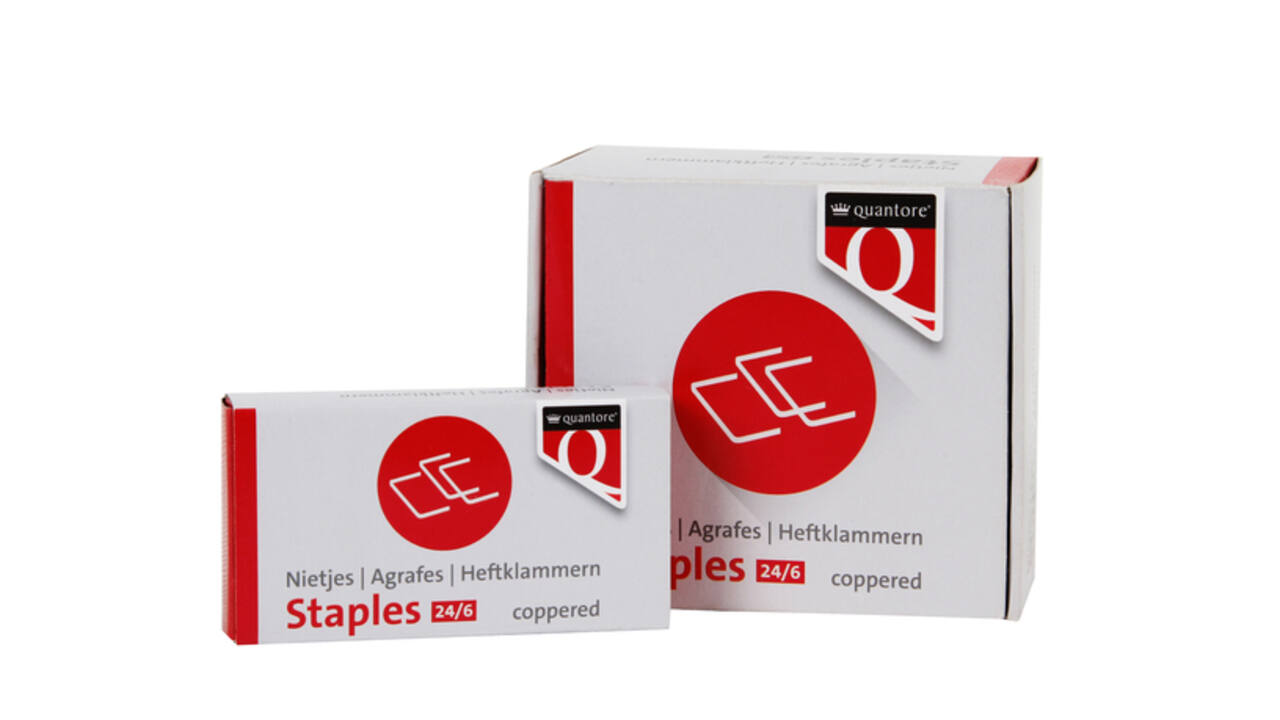 Nieten Quantore 24/6 verkoperd 1000 stuks