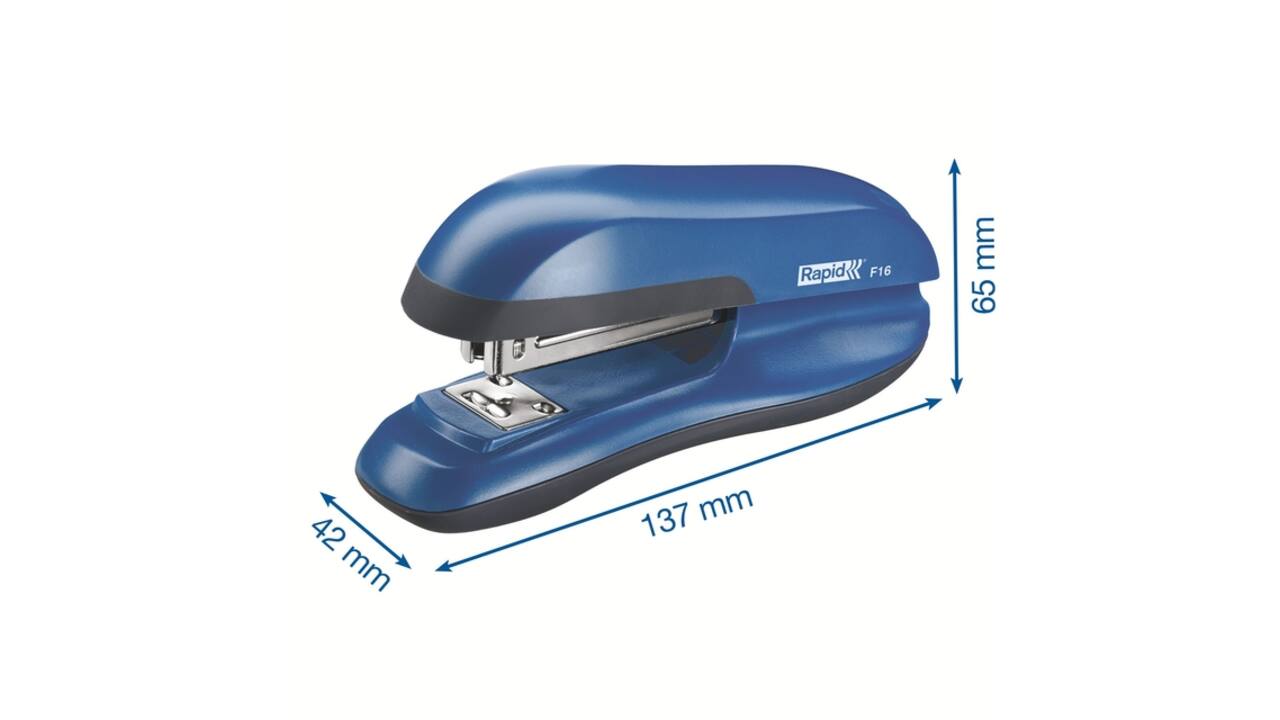 Bureaunietmachine Rapid Fashion full-strip F16 20 vel blauw
