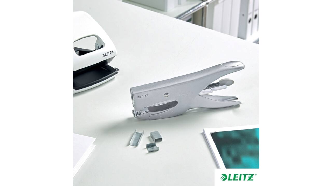 Niettang Leitz achterlaadmodel P3 40 vel zilver