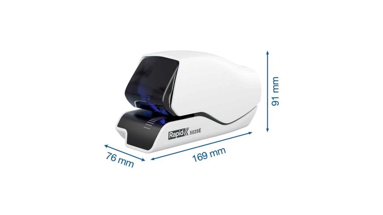 Nietmachine Rapid Supreme contactloos elektrisch 5025e 25 vel wit