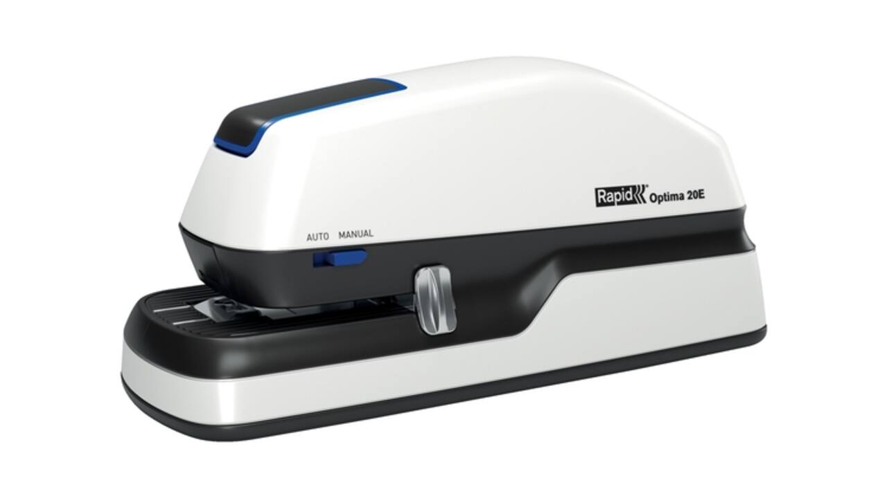 Nietmachine elektrisch Rapid Optima 20 20vel zilver/zwart