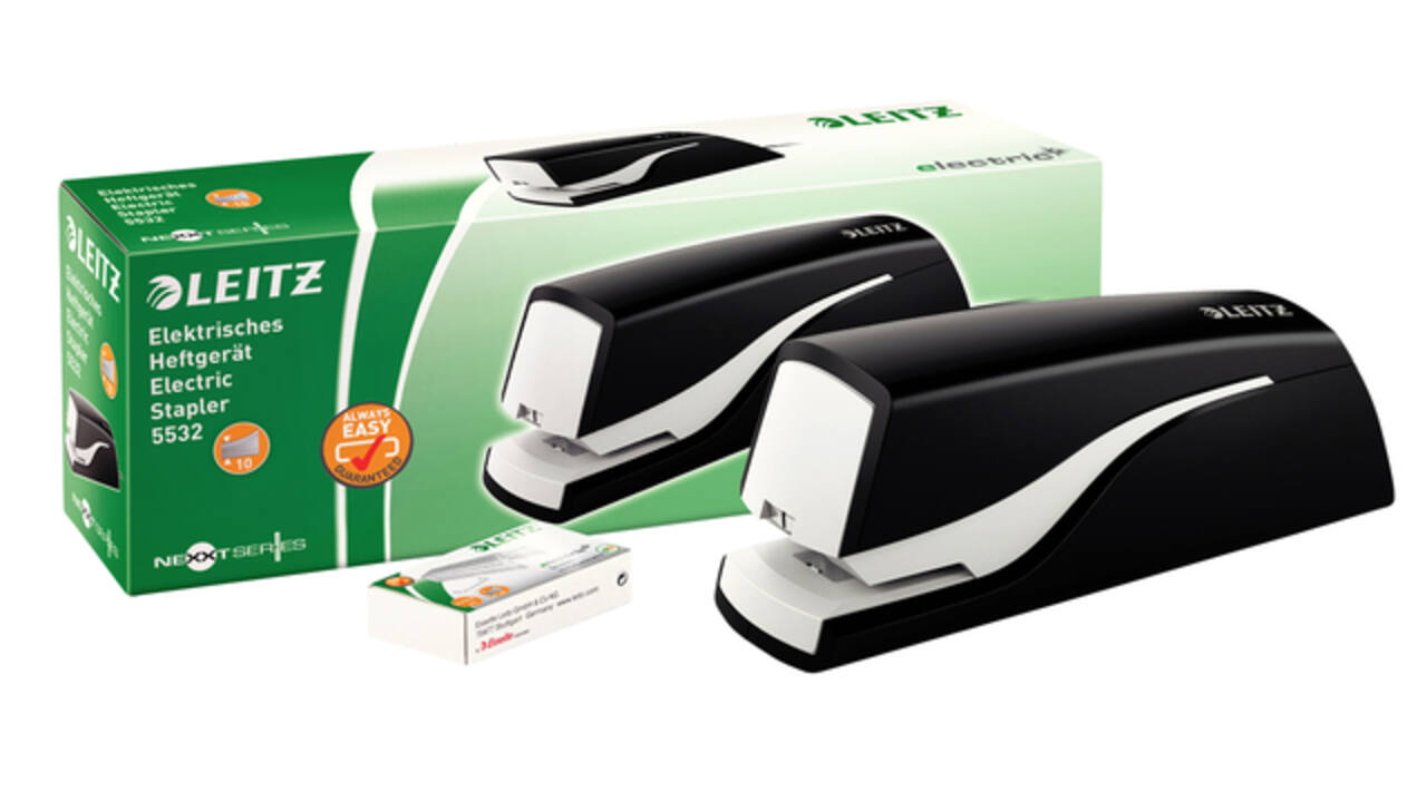 Nietmachine Leitz NeXXt elektrisch contactloos 10 vel zwart