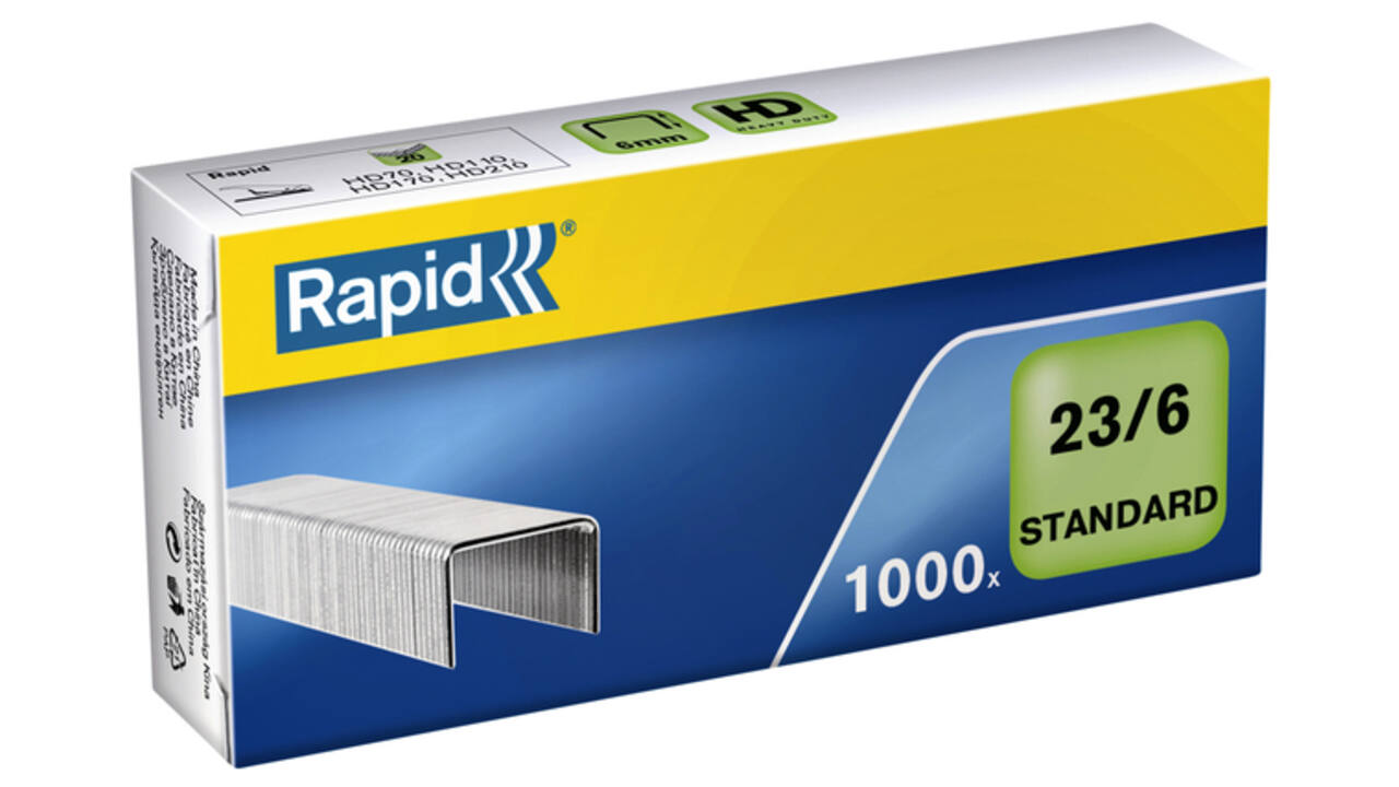 Nieten Rapid 23/6 gegalvaniseerd standaard 1000stuks