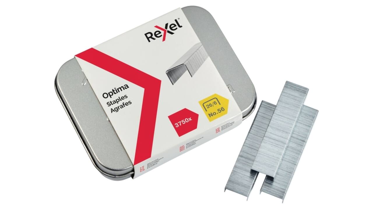 Nieten Rexel Optima nr56 26/6 gegalvaniseerd 3750 stuks
