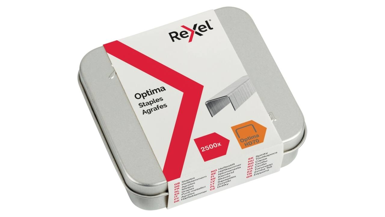 Nieten Rexel Optima nr70HD gegalvaniseerd 2500 stuks