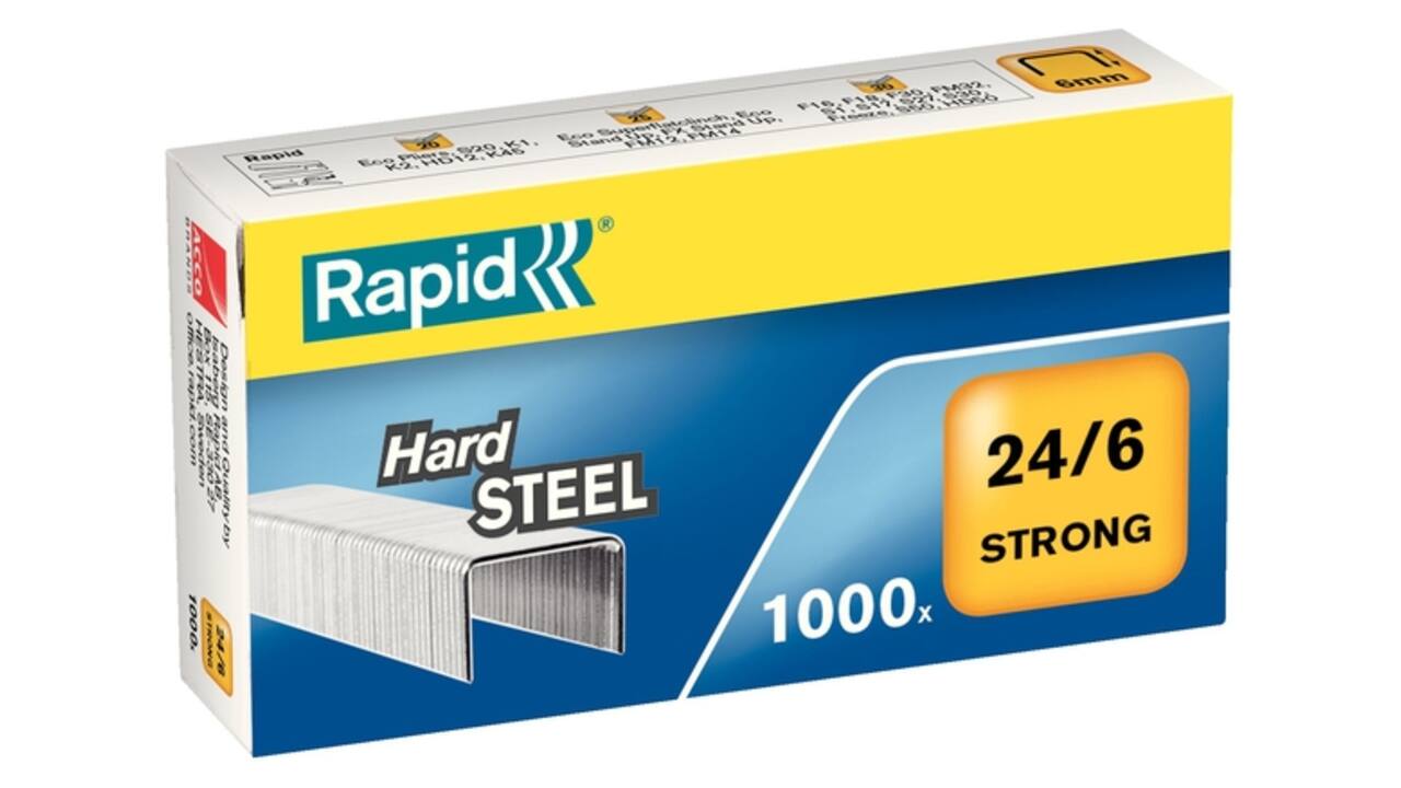 Nieten Rapid 24/6 staal strong 1000 stuks