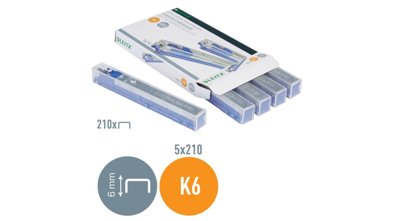 Nieten Leitz cartridge K6 26/6 5x210 stuks