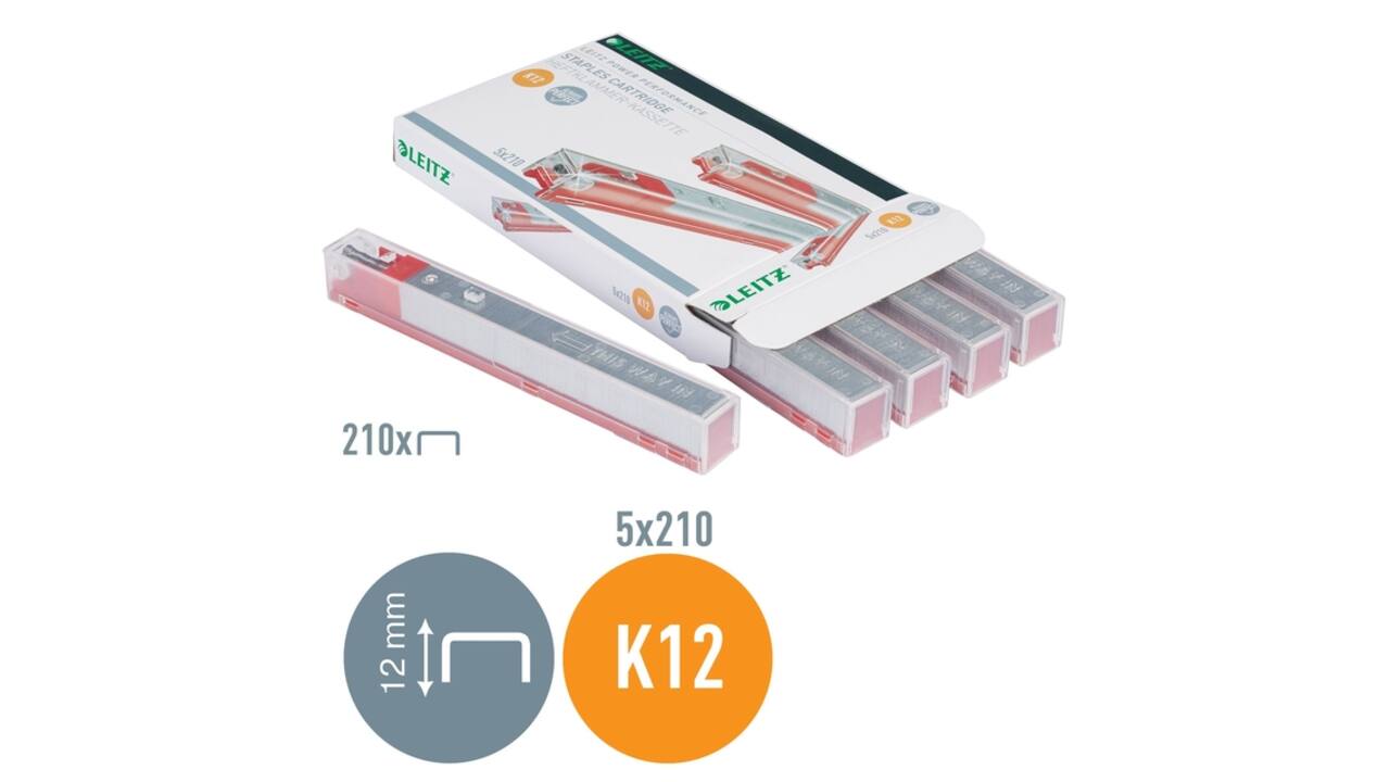 Nieten Leitz cassette K12 26/12 verzinkt 1050 stuks