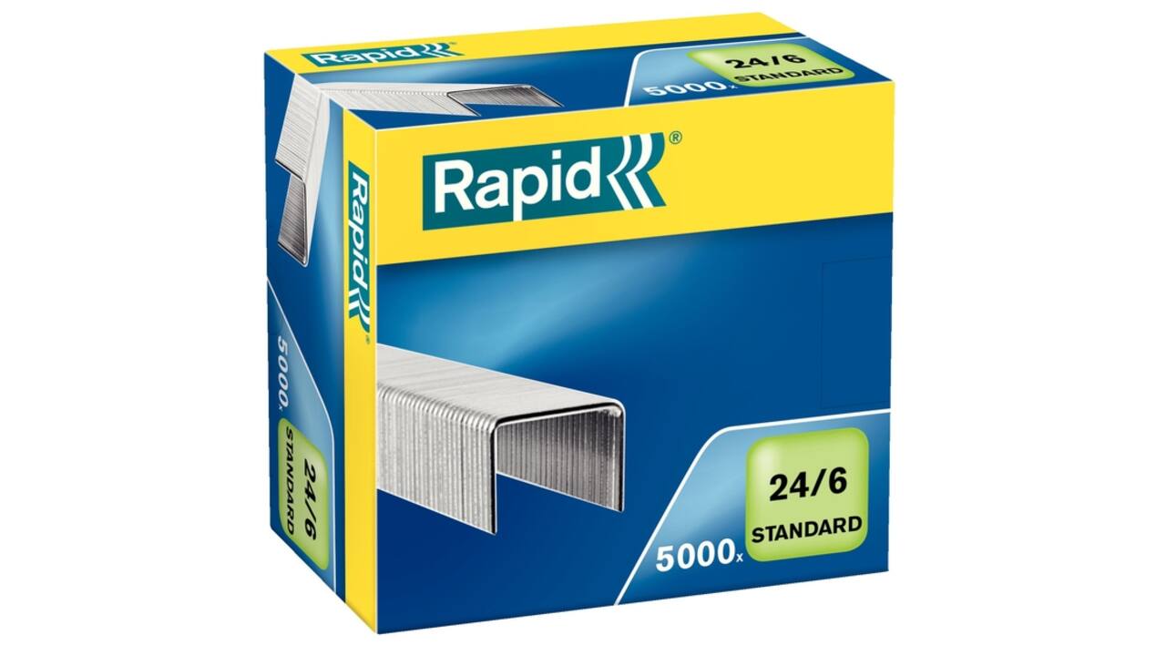 Nieten Rapid 24/6 gegalvaniseerd standaard 5000 stuks