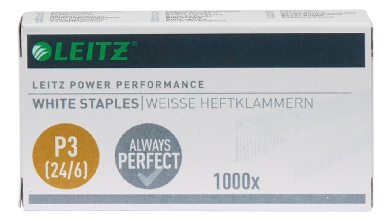 Nieten Leitz P3 24/6 wit 1000 stuks