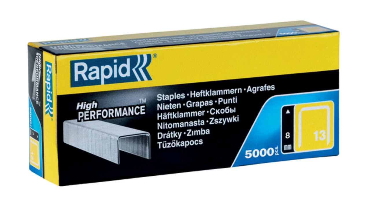 Nieten Rapid 13/8 gegalvaniseerd standaard 5000 stuks