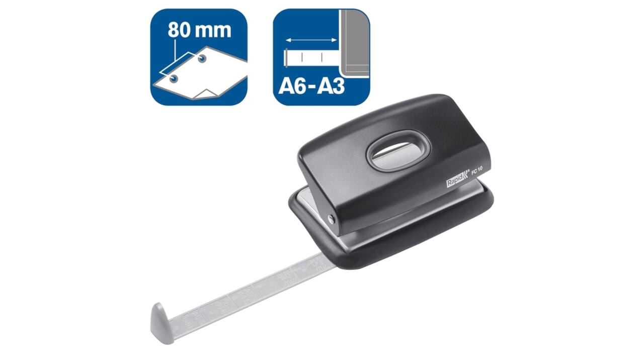 Perforator Rapid Fashion FC10 mini  10 vel zwart