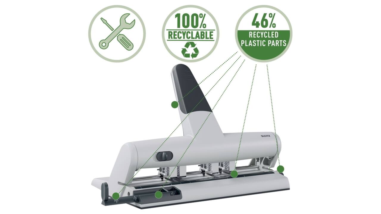 Perforator Leitz 5114 AKTO variabele multi zilver