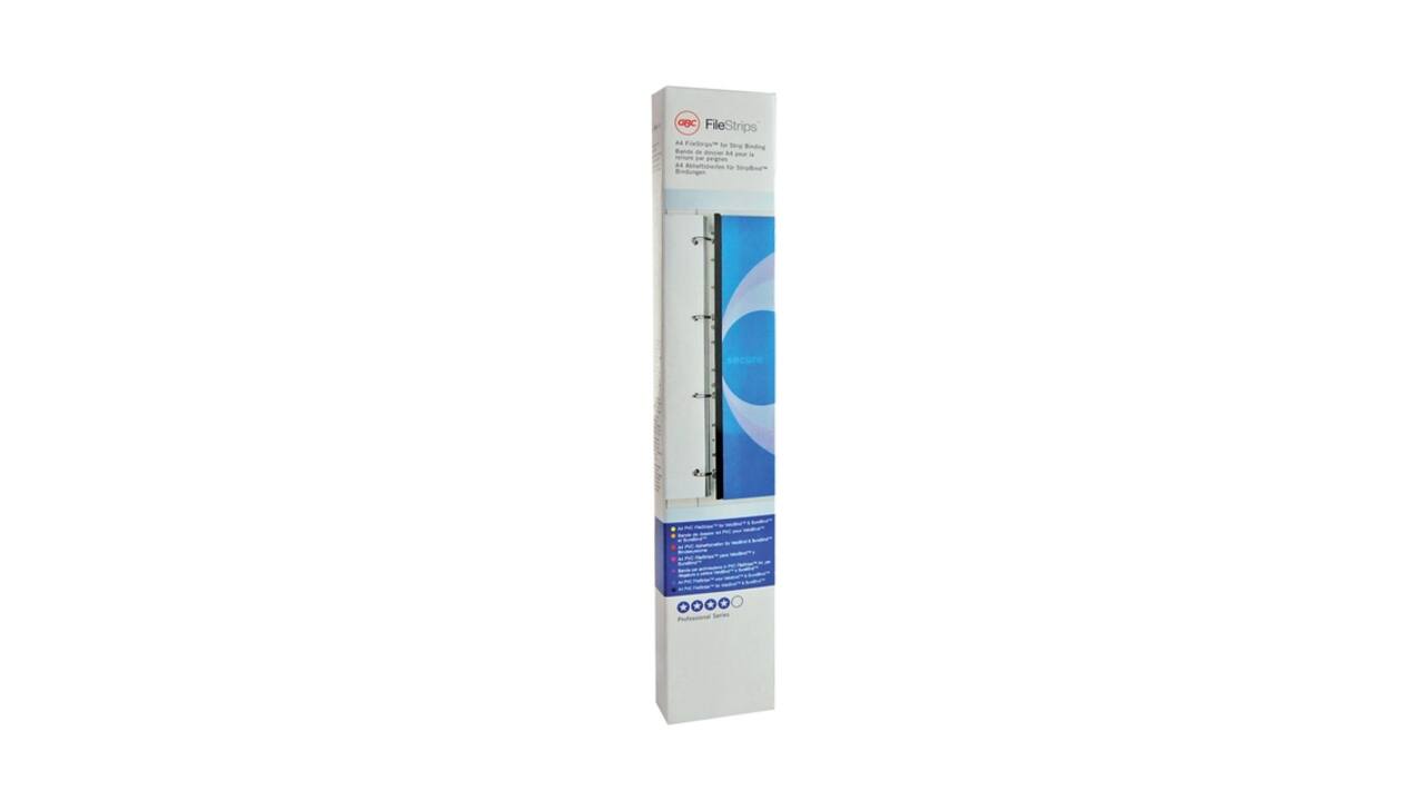Filestrip GBC 21-gaats A4 transparant 100stuks