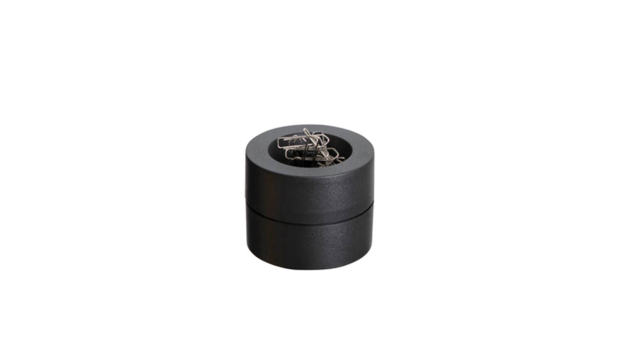 Papercliphouder MAUL Pro magnetisch Ø73mmx60mm zwart