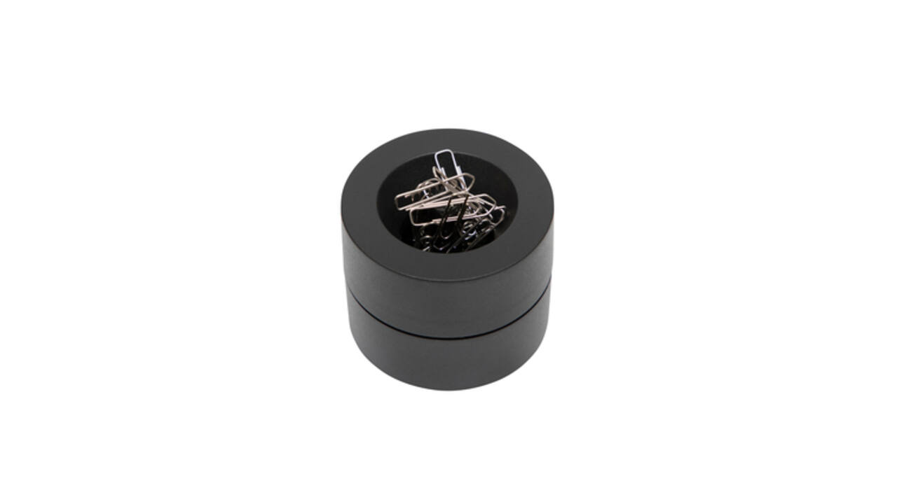 Papercliphouder MAUL Pro magnetisch Ø73mmx60mm zwart