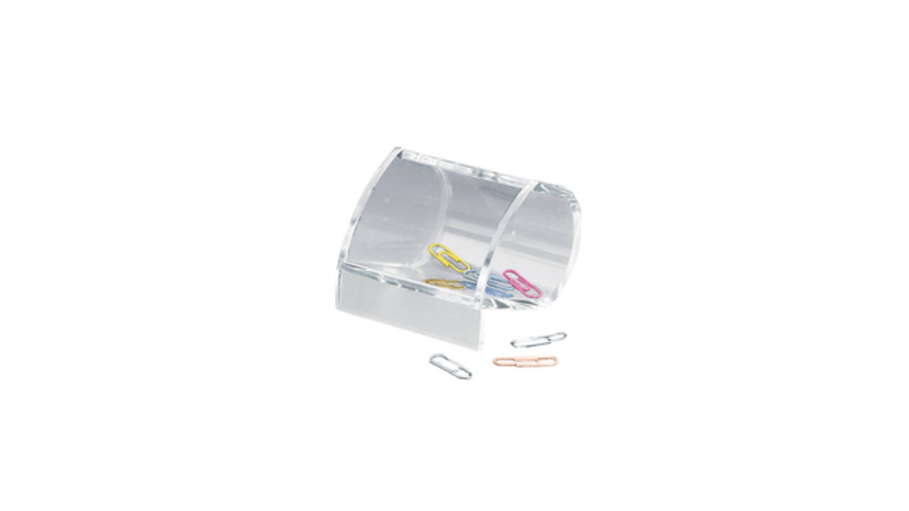 Papercliphouder MAUL 87x77x65mm acryl