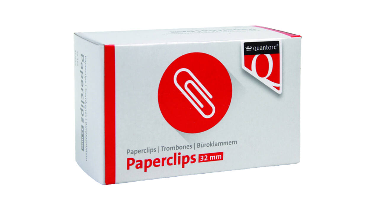 Paperclip Quantore R2 32mm kort 100 stuks