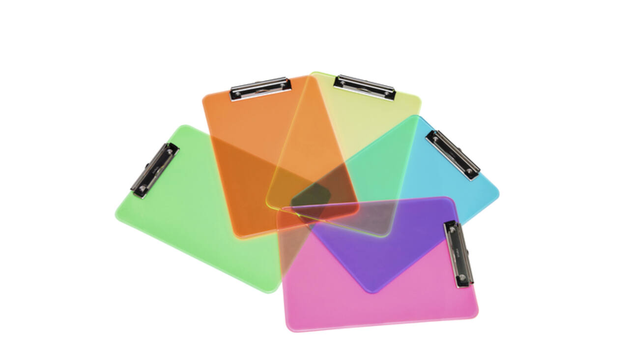 Klembord MAUL A4 staand transparant PS neon roze