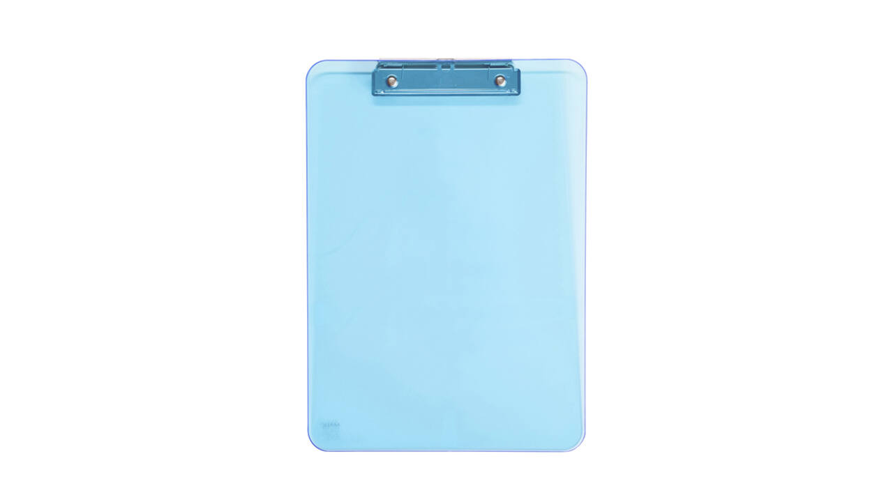Klembord MAUL A4 staand transparant PS neon blauw