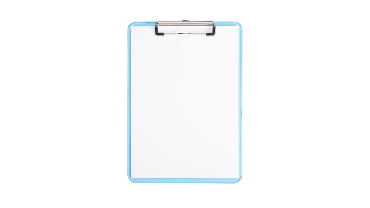 Klembord MAUL A4 staand transparant PS neon blauw