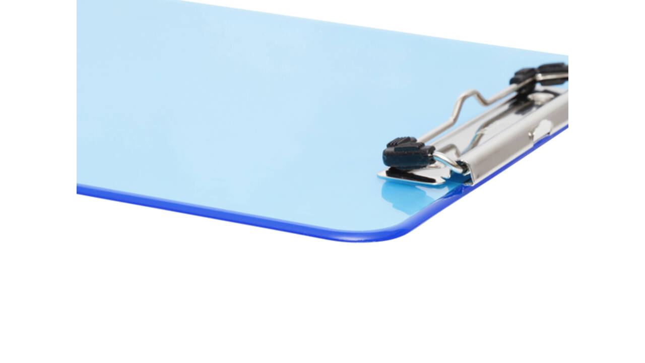Klembord MAUL A4 staand transparant PS neon blauw