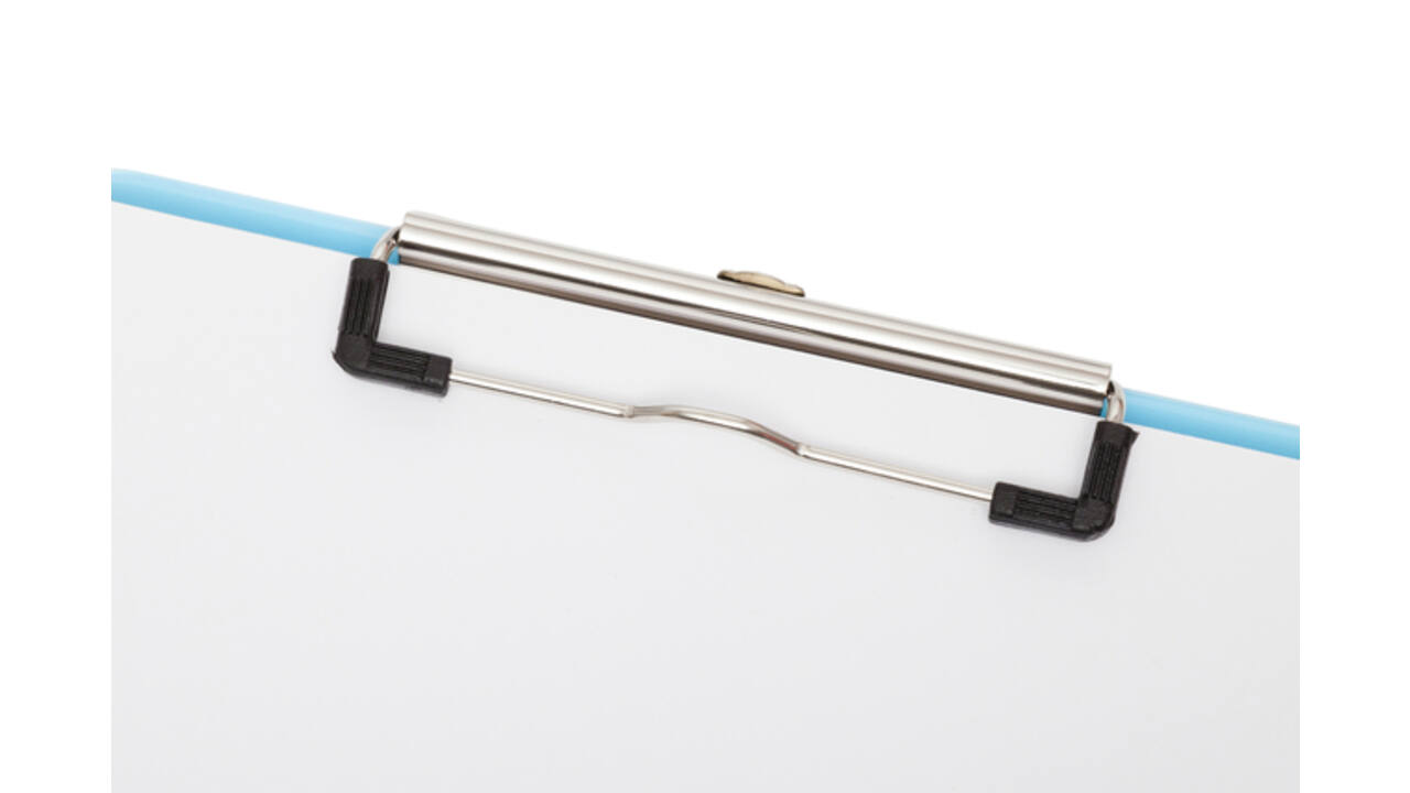 Klembord MAUL A4 staand transparant PS neon blauw