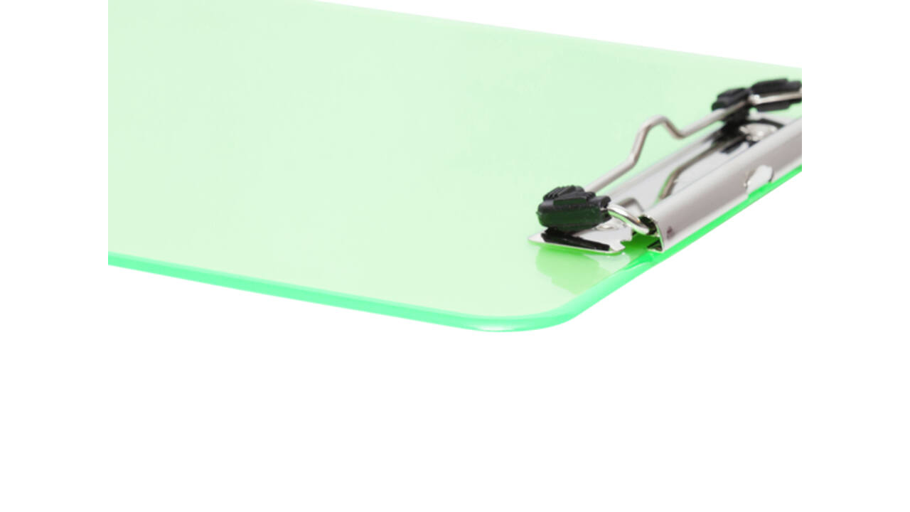 Klembord MAUL A4 staand transparant PS neon groen