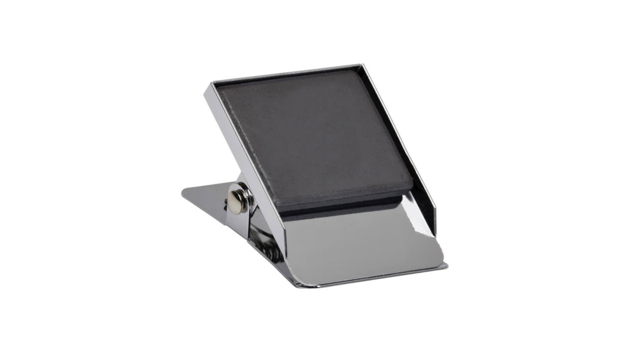 Papierklem MAUL magnetisch vierkant 40mm zilver