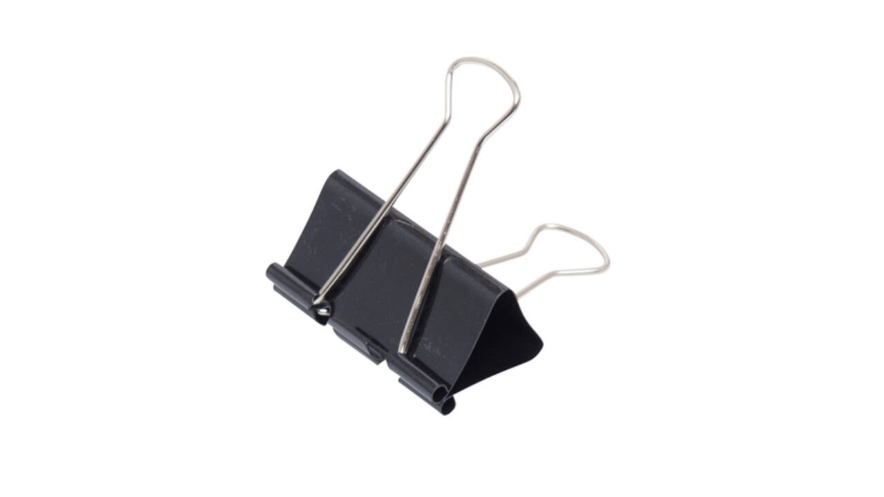 Papierklem MAUL 213 foldback 50mm zwart 12 stuks