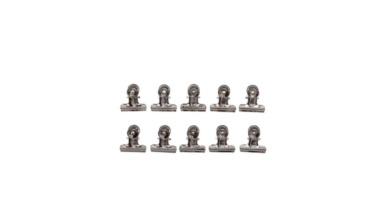 Papierklem MAUL Bulldog 30mm capaciteit 10mm zilver 10 stuks