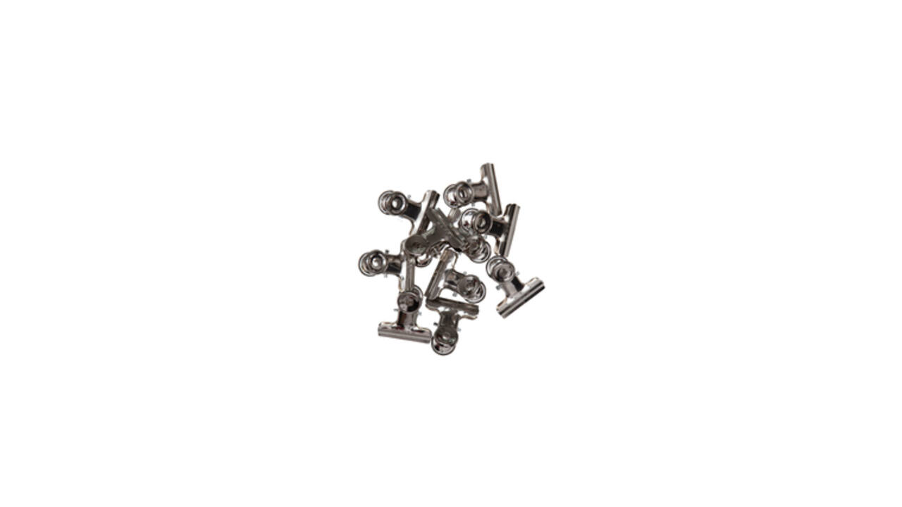 Papierklem MAUL Bulldog 30mm capaciteit 10mm zilver 10 stuks