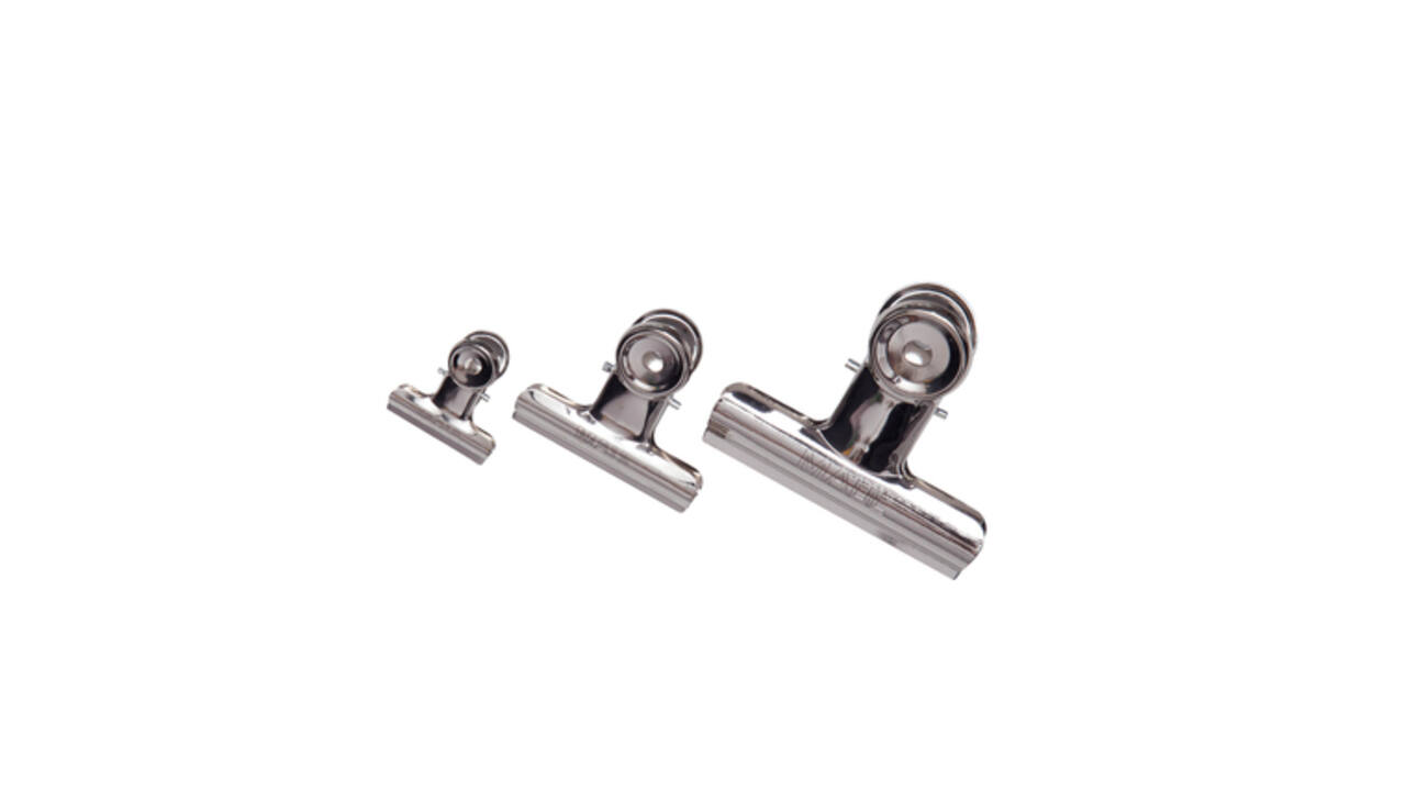Papierklem MAUL Bulldog 30mm capaciteit 10mm zilver 10 stuks