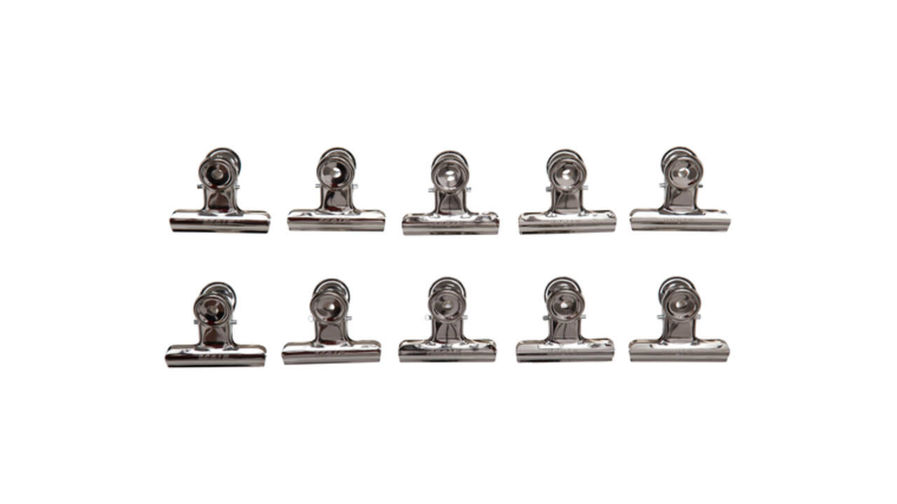 Papierklem MAUL Bulldog 50mm capaciteit 20mm zilver 10 stuks