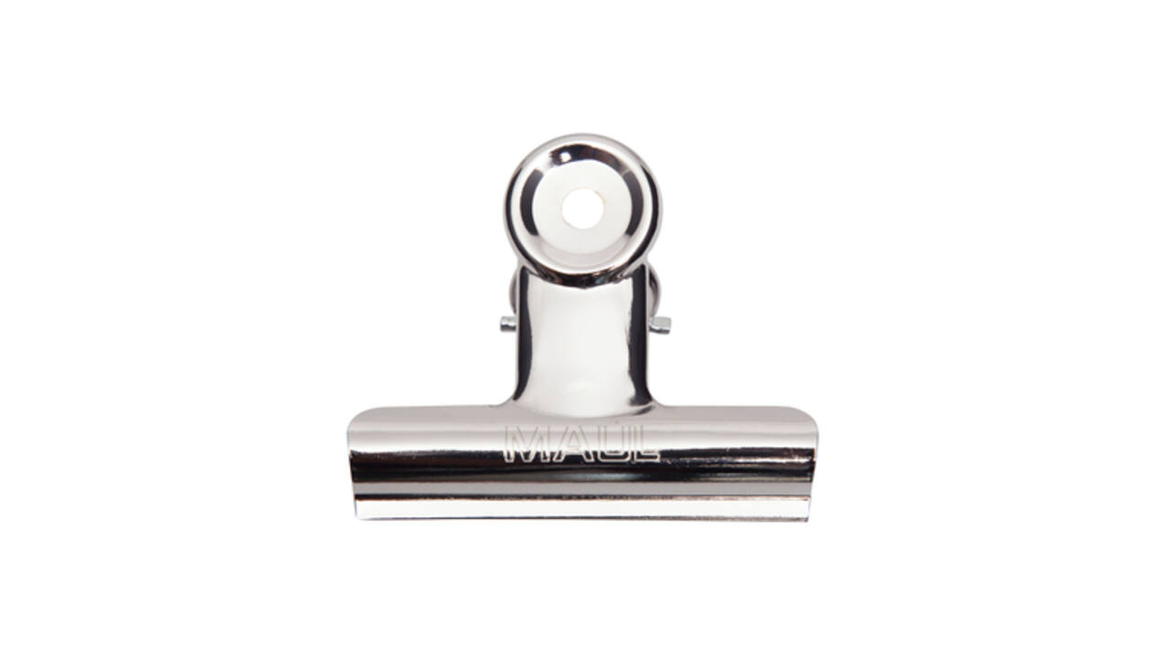 Papierklem MAUL Bulldog 70mm capaciteit 40mm zilver 5 stuks